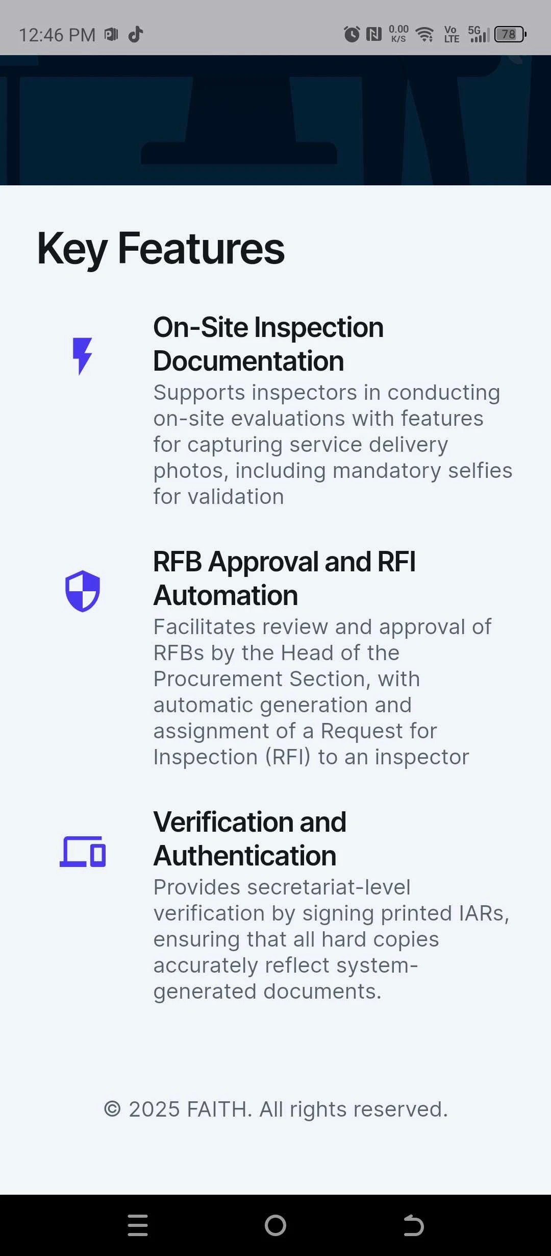 FAITH Mobile screenshot 1