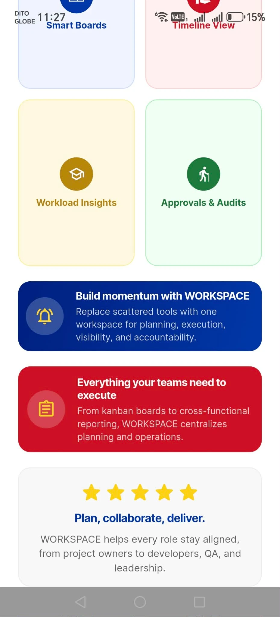 DSWD WorkSPACE screenshot 1